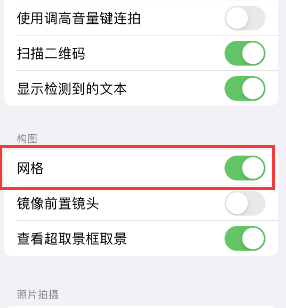 台州苹果手机维修网点分享iPhone如何开启九宫格构图功能