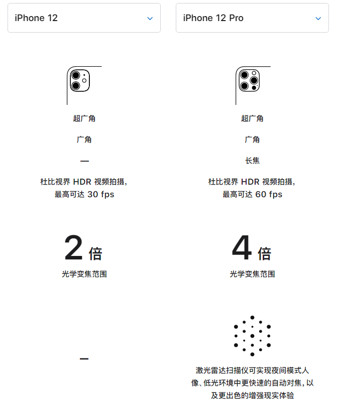 台州苹果手机维修分享苹果 iPhone 12 与 iPhone 12 Pro 选哪款 
